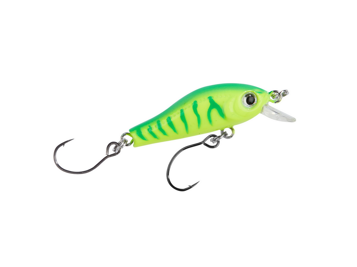BALZER Trout Attack Minnow Wobbler UV gelb-blau 3,5cm 2g — 3.50 gelb-grün