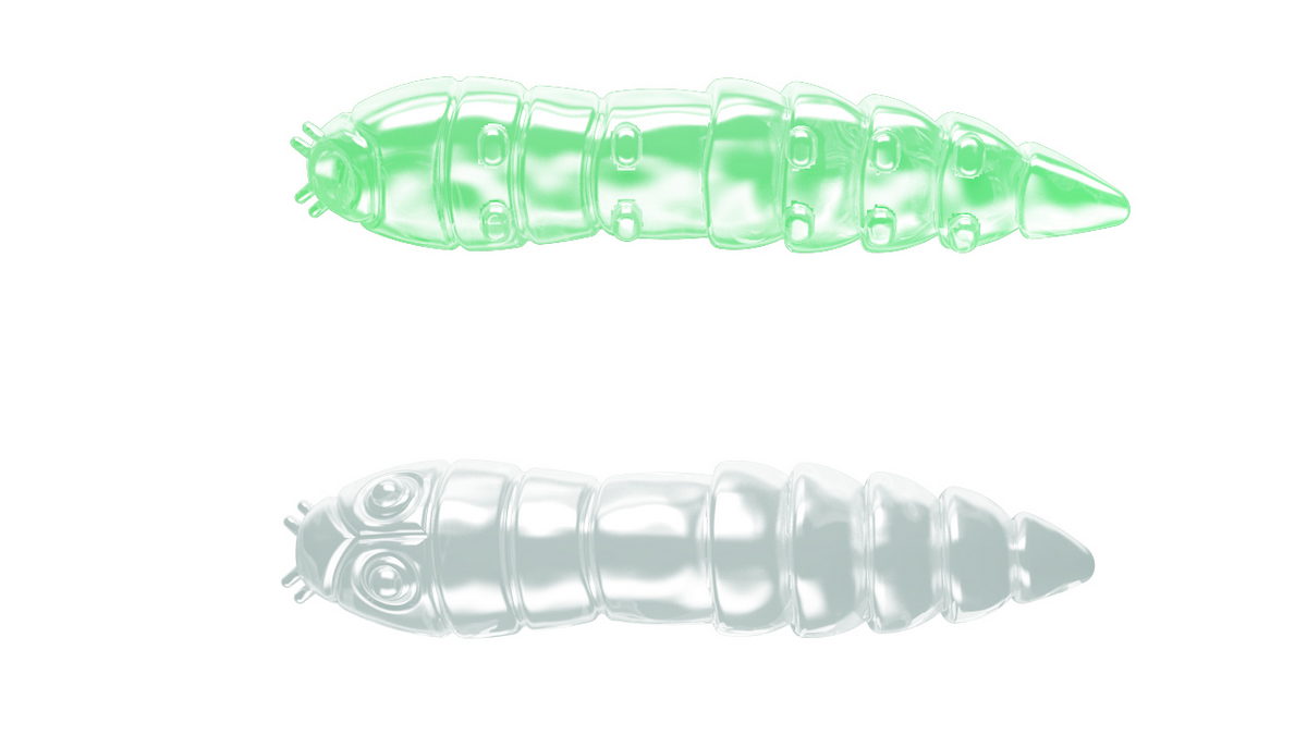 LIBRA LURES Kukolka 27 Cheese 040-black 15st, Forellenköder, schwimmend und aromatisiert — 2.70 Glow UV Green Krill