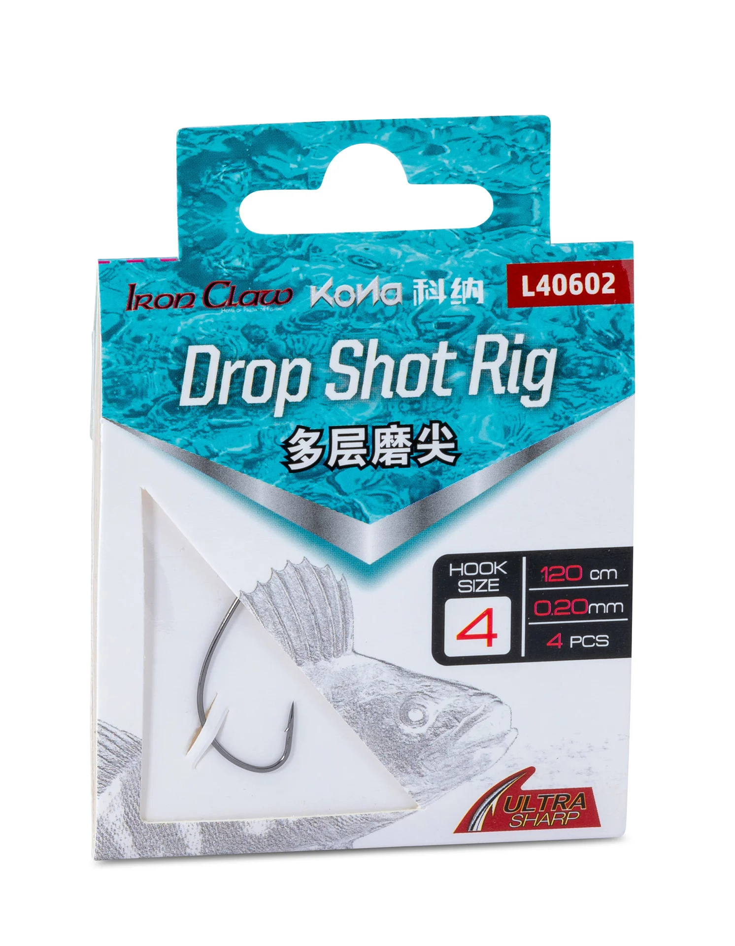 IRONCLAW Kona Drop Shot Rig L40602 #1 0,22mm weitere Ansicht