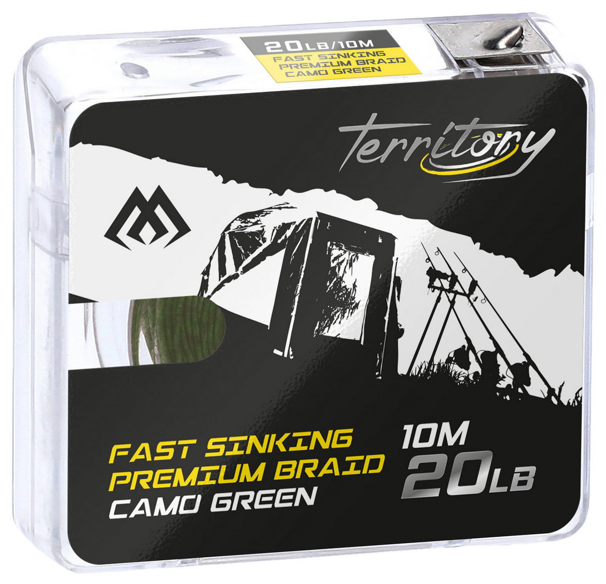 MIKADO Fast Sinking Premium Braid - 20Lbs/10M - Camo Grün - 1st MIKADO Fast Sinking Premium Braid - 20Lbs/10M - Camo Grün - 1st