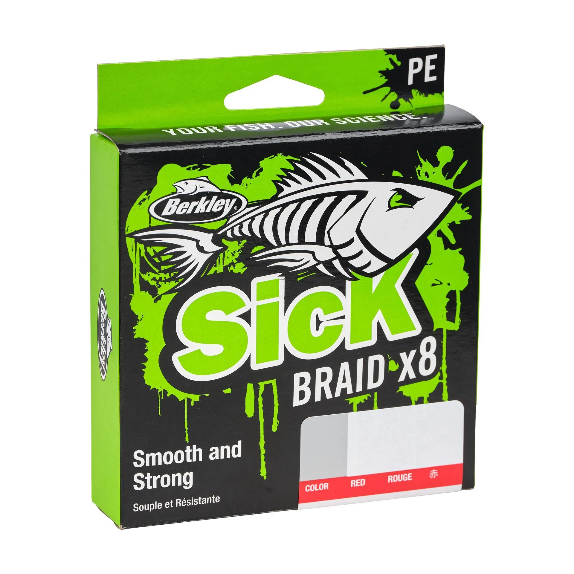 BERKLEY Sick Braid 8X Red 0.19mm 300m 18kg