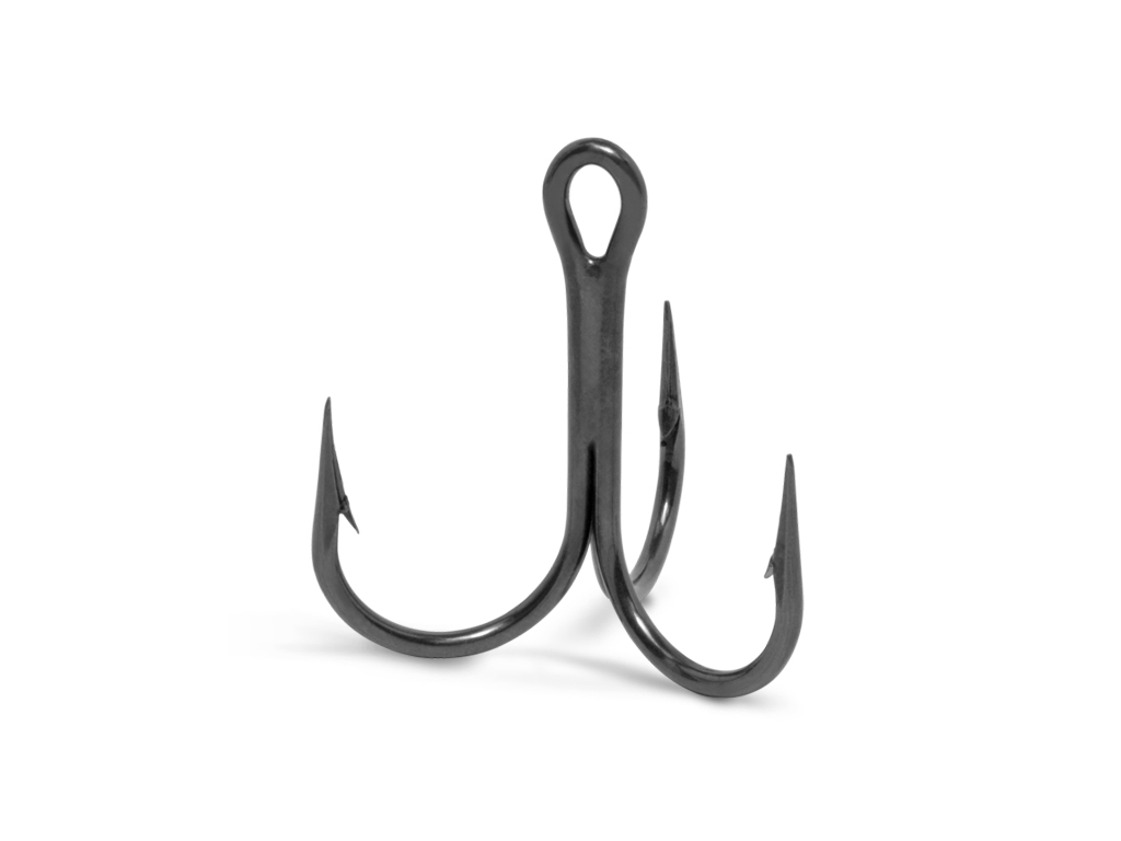 VMC 9651BN Round Extra Short Shank Treble Black Nickel