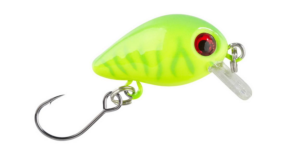 BALZER Wobbler Trout Crank mit Einzelhaken Gelb-Blau3cm — 3.00 Neon Gelb