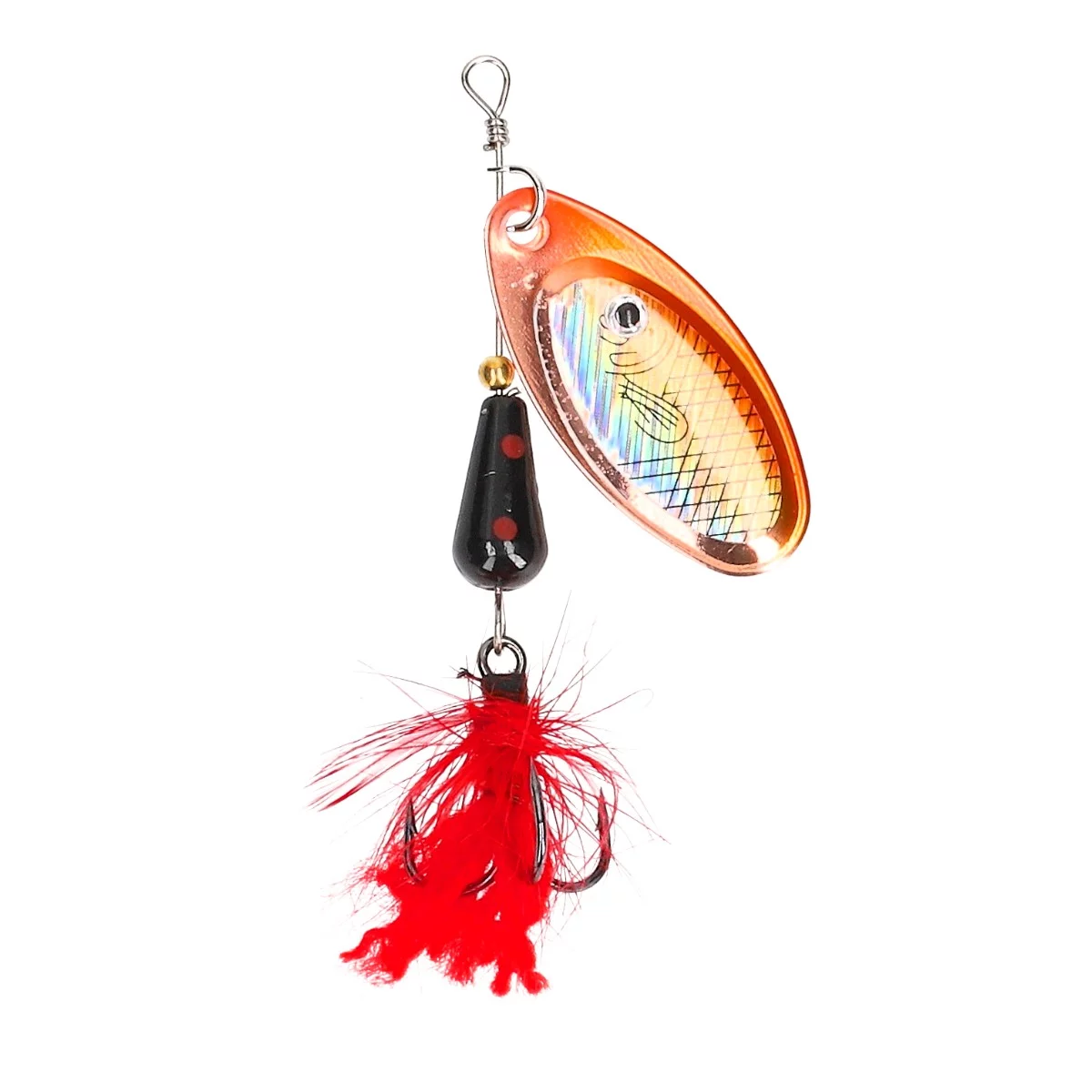 MOSTAL HW Spinfly Copper Orange-Silver 5, 16.5g/9cm