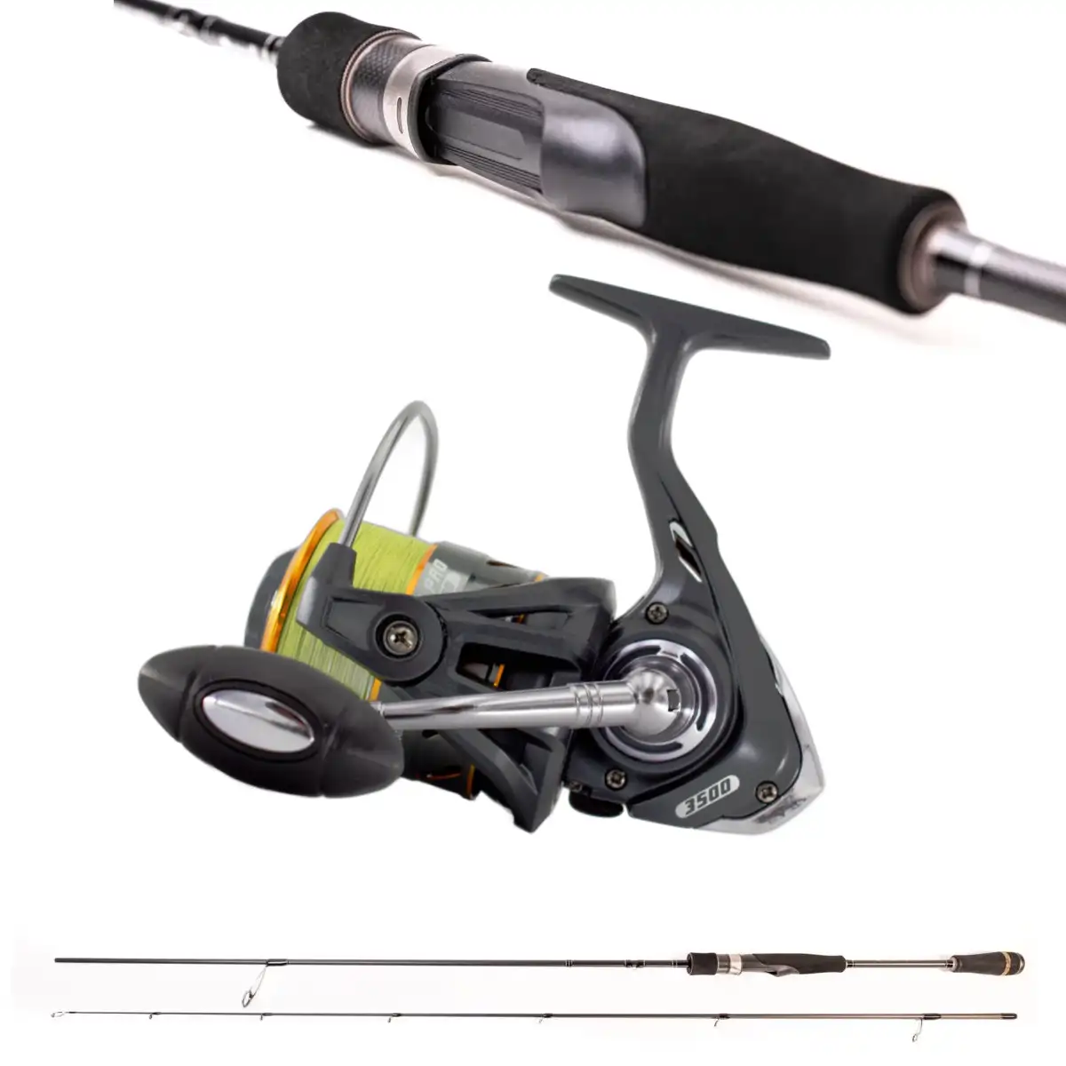 MOSTAL Taipan Spin 2.70m 50g Combo mit Alu Pro 3500 CO Braid