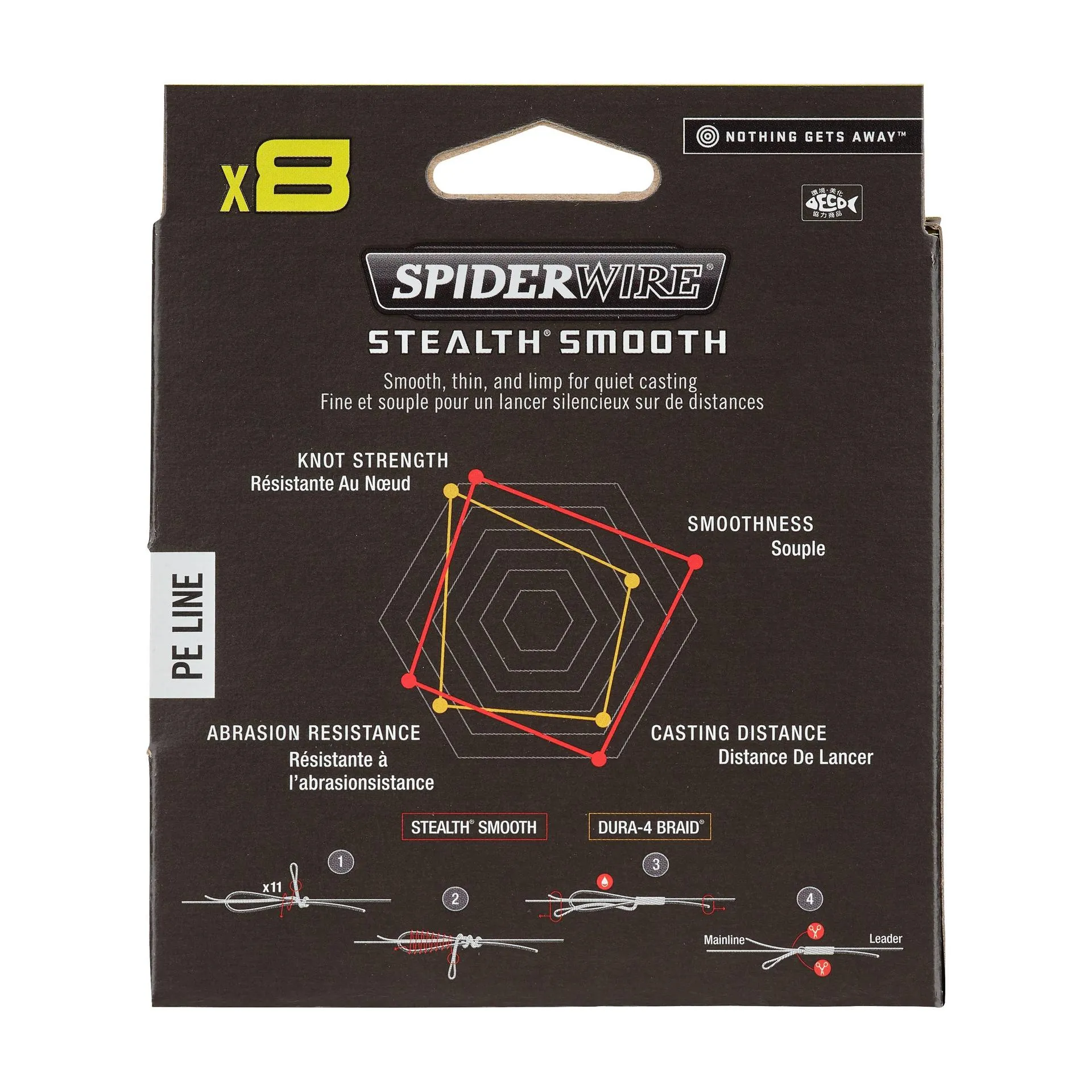 SPIDERWIRE Stealth Smooth 8 Braid 0,09mm 150m HI-Vis Yellow 7,5kg geflochten
