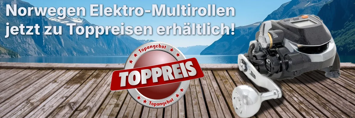 Elektro-Multirollen drastisch reduziert bei Angelgeräte-Bode