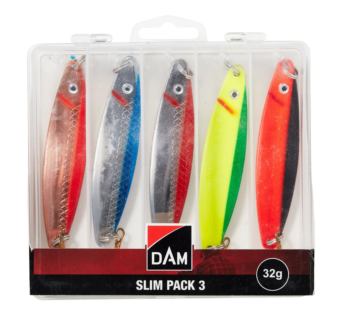 DAM Slim Pack Box 32g Assorted 9cm DAM Slim Pack Box 32g Assorted 9cm
