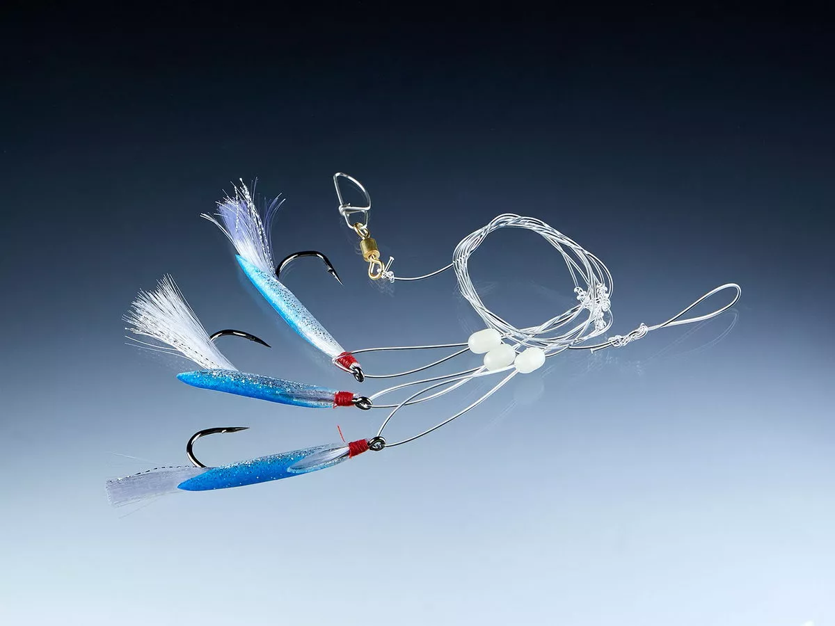 BALZER Dorsch- und Köhler-System, blau, mit 3 Haken 4/0 1st