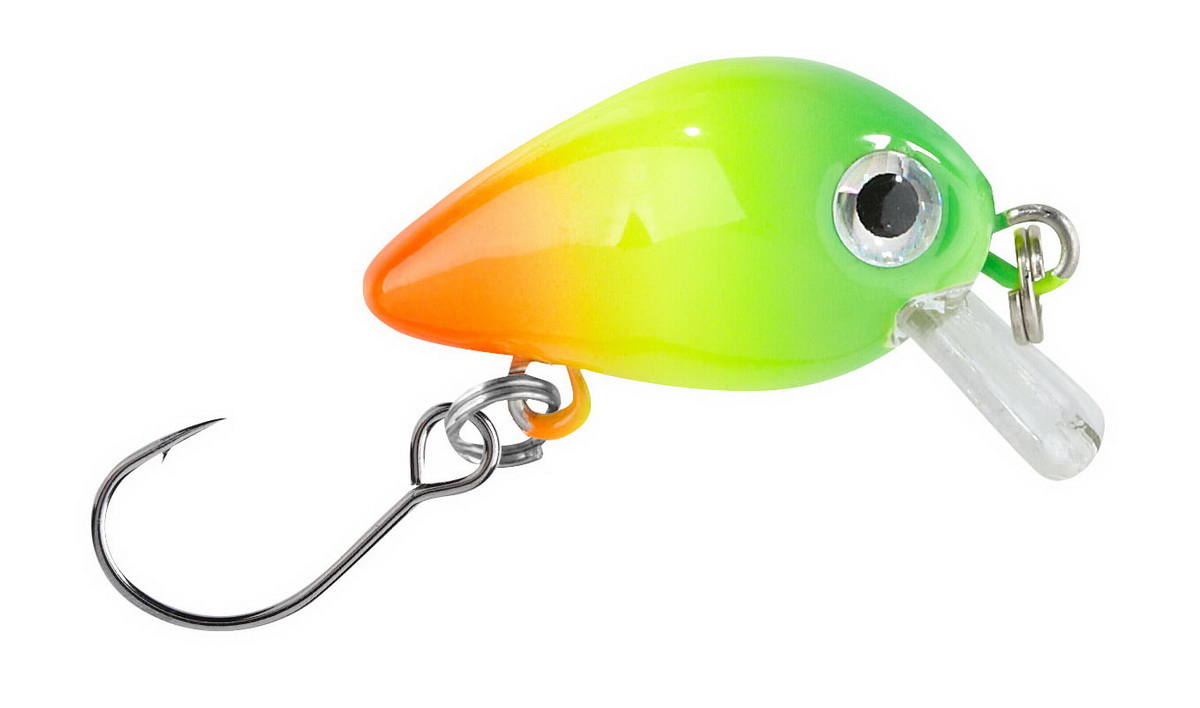 BALZER Wobbler Trout Crank mit Einzelhaken Gelb-Blau3cm — 3.00 Rainbow