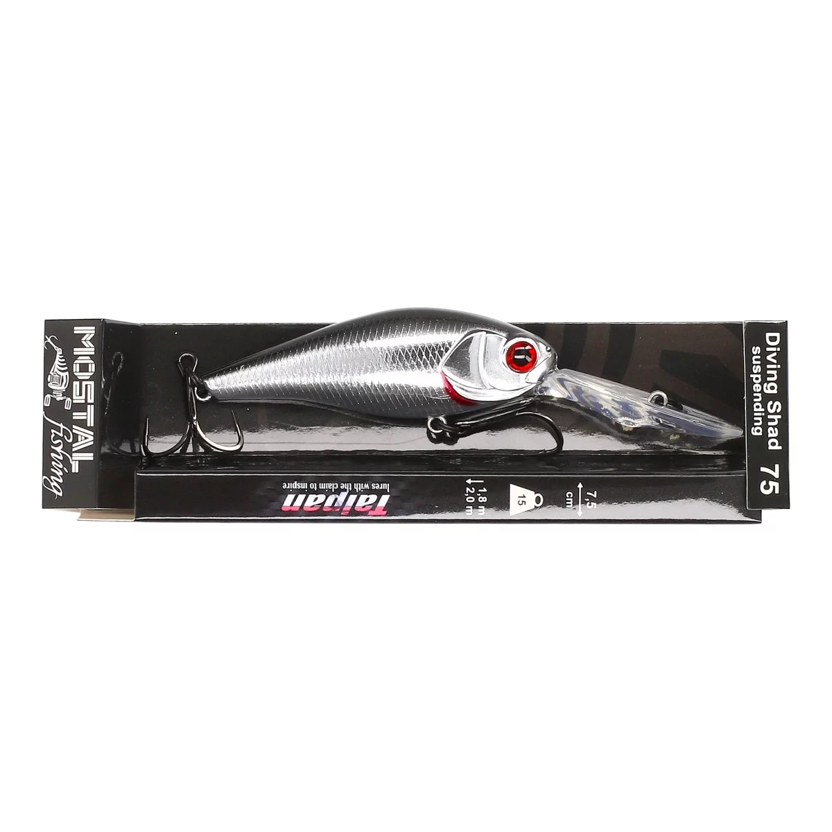 TAIPAN Diving Shad Chrome Black 62mm