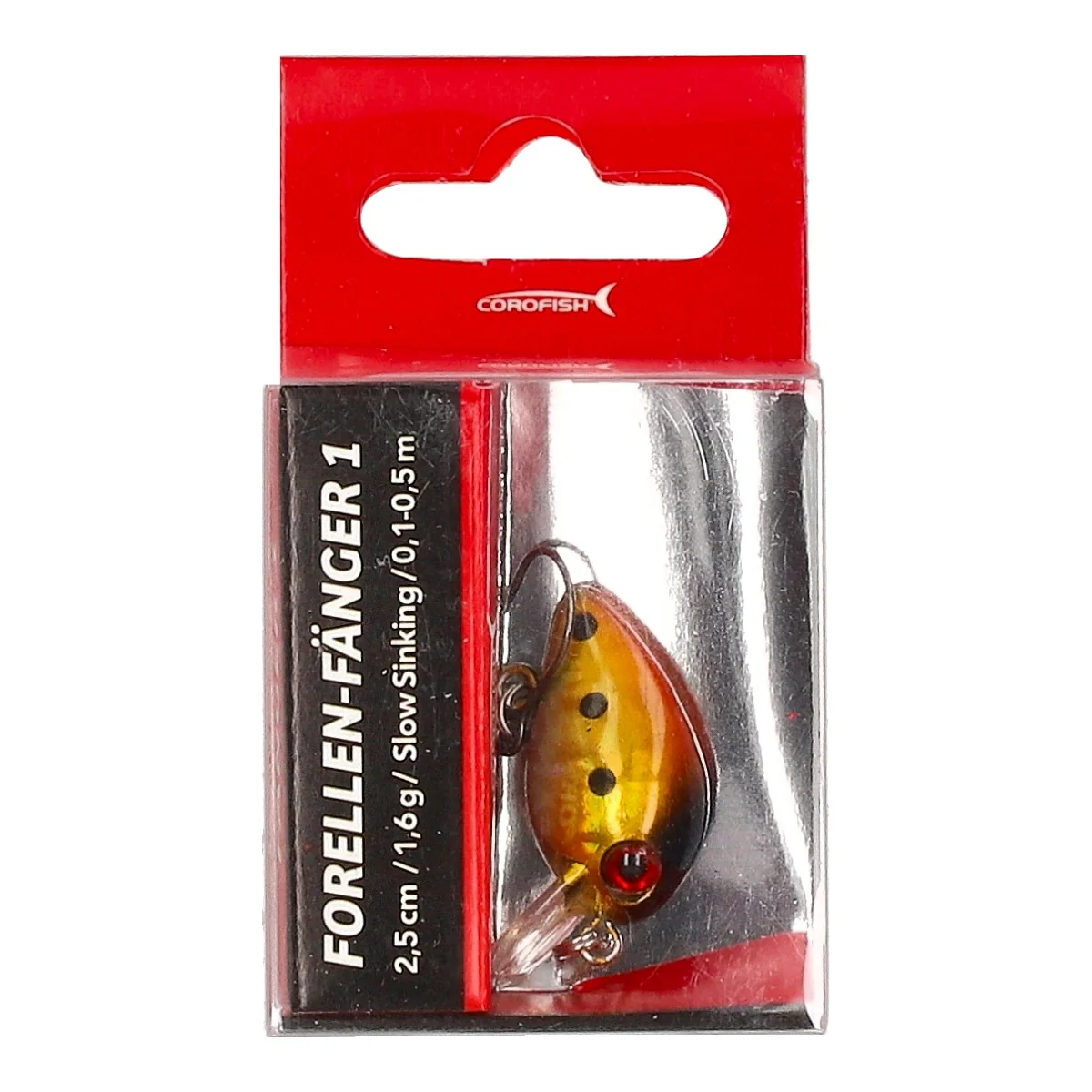 COROFISH Forellen Fänger 1 2,5cm GS 1,6g Slow Sinking 0,1-0,5m