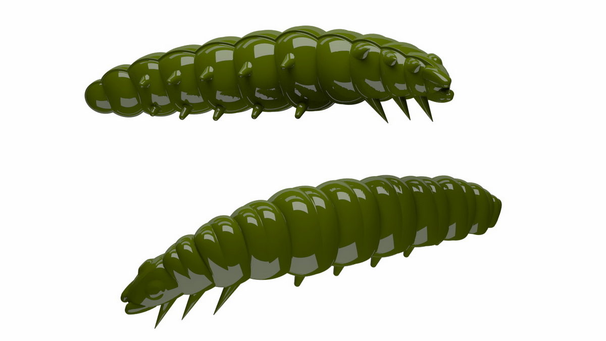 LIBRA LURES Larva 30 Cheese 001-White 15st, Forellenköder, schwimmend und aromatisiert — 2.50 Olive Cheese