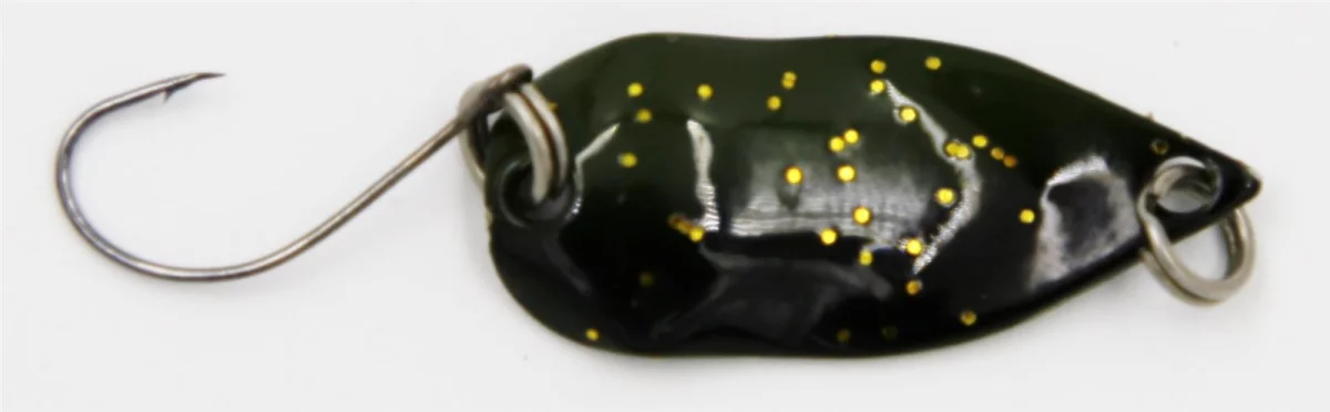 EFT Trout Splash Spoon 2g olive black gold-glitter