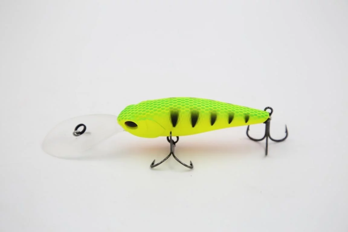 TAIPAN Diving Shad Chrome Black 62mm — 7.50 Chartreuse Perch