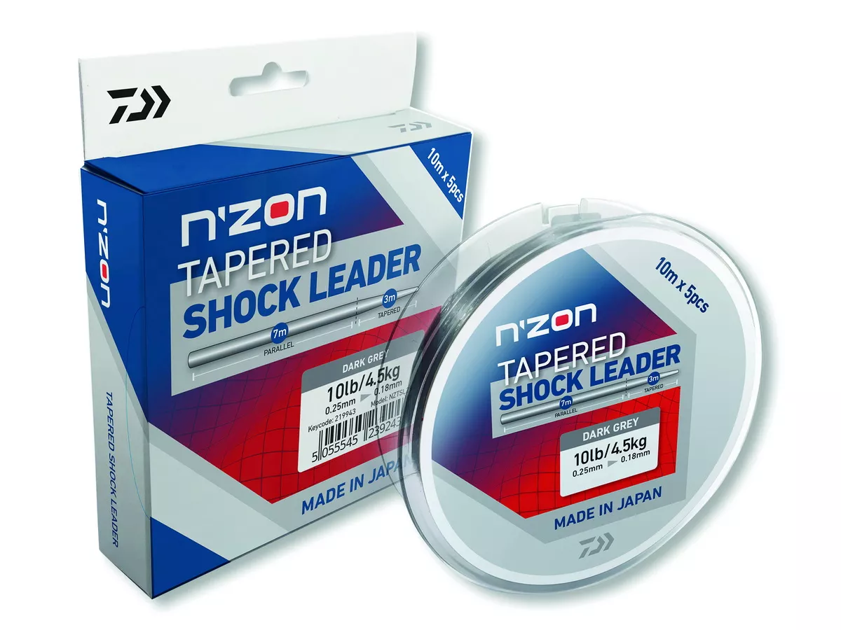 DAIWA N'Zon Tapered Shock Leader grau-transp. 0.18-0.25mm|5x10m