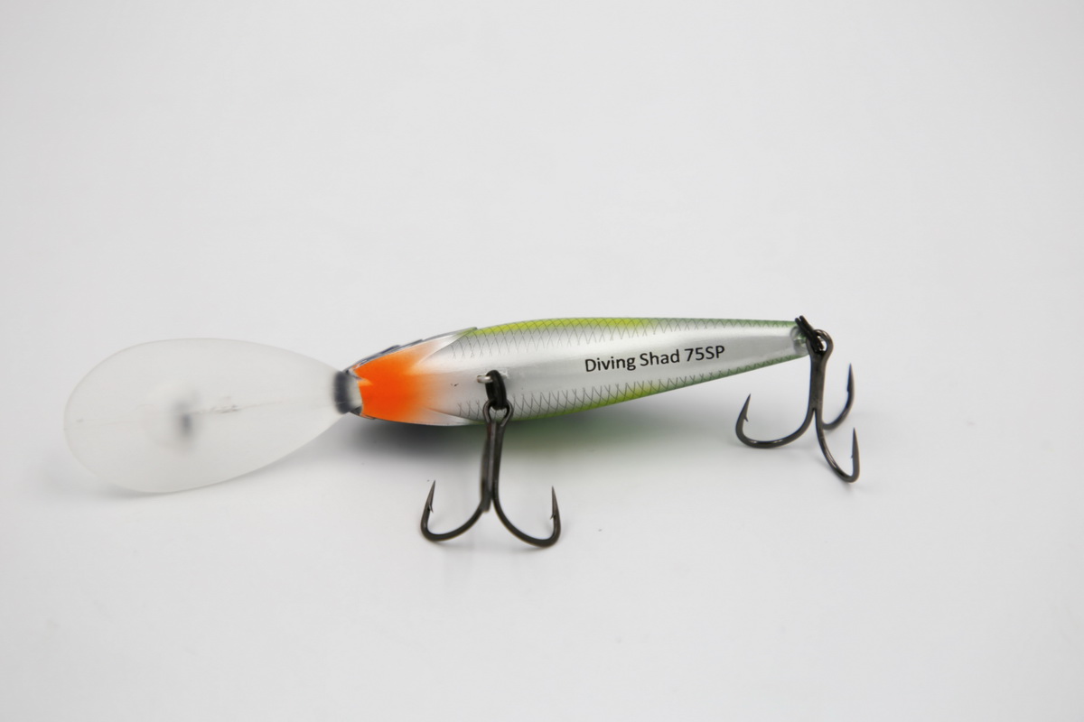 TAIPAN Diving Shad Green Perch 75mm