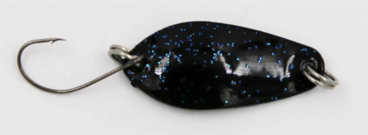 EFT Trout Bludger Spoon 3,0g black orange glitter — black blue glitter 3.00
