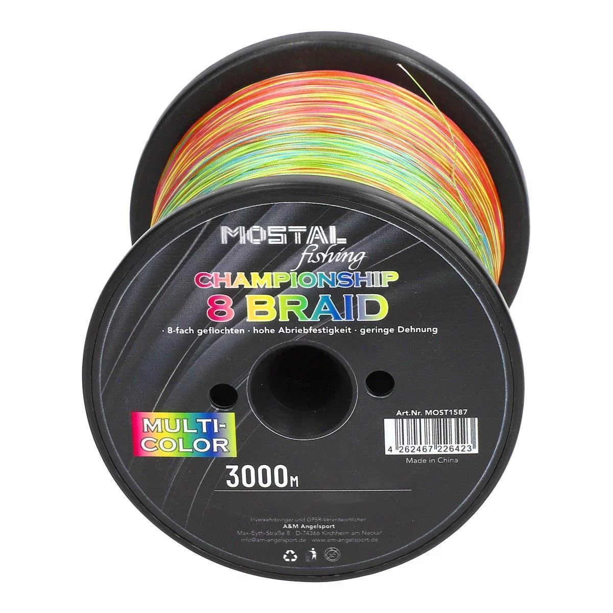 MOSTAL Championship 8 Braid 0.20mm Multicolor 3000m 15.5kg