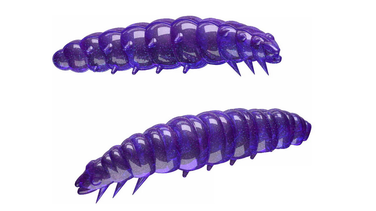 LIBRA LURES Larva 30 Cheese 001-White 15st, Forellenköder, schwimmend und aromatisiert — 2.50 Purple Glitter Cheese