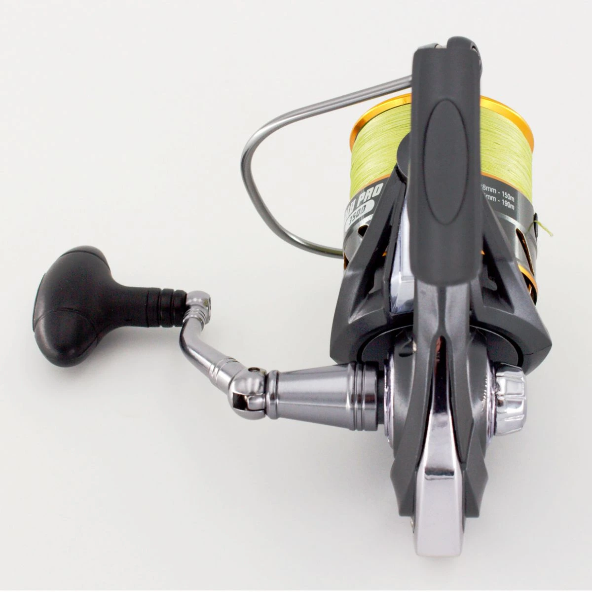 MOSTAL Taipan Spin 2.40m 50g Combo mit Alu Pro 3500 CO Braid Rolle Detail