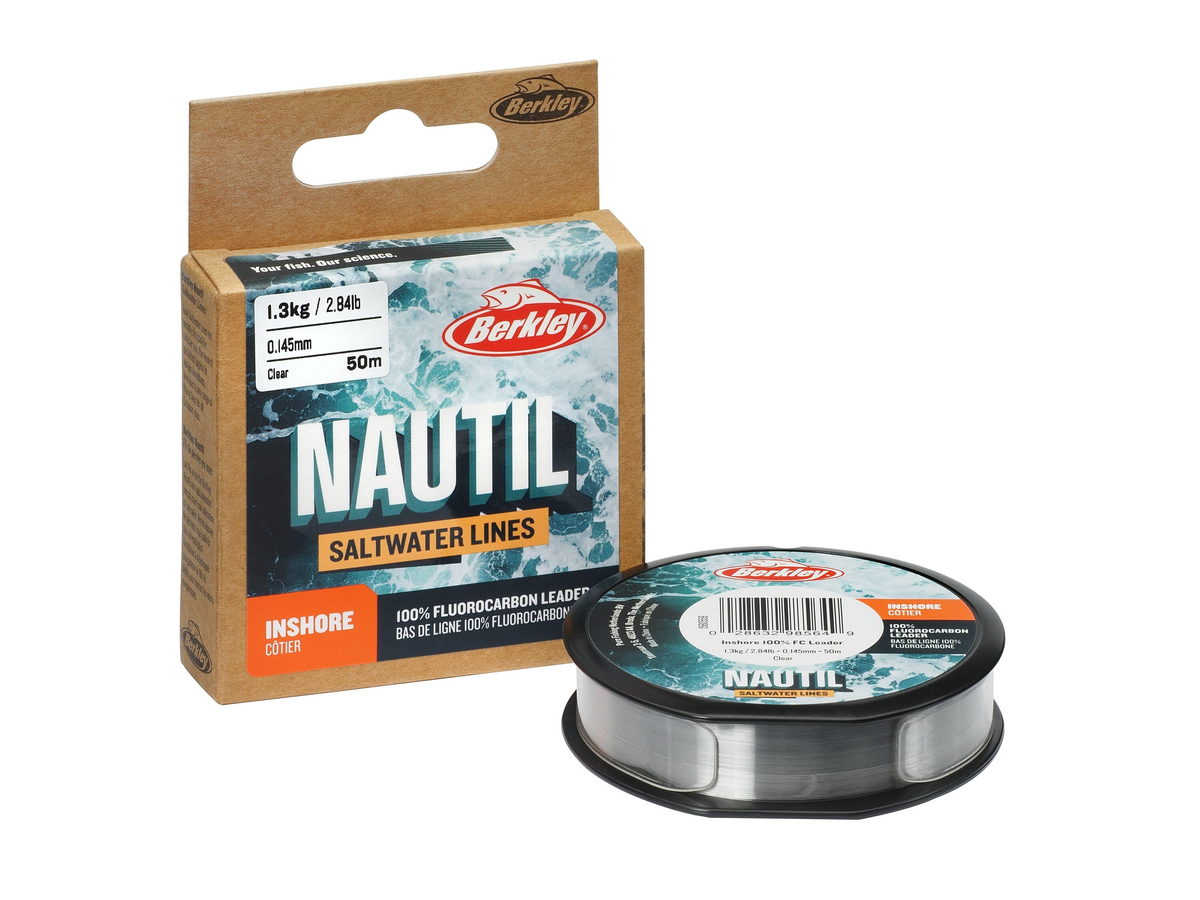 BERKLEY Nautil Inshore Fluorocarbon Clear 0.22mm 50m 3.5kg