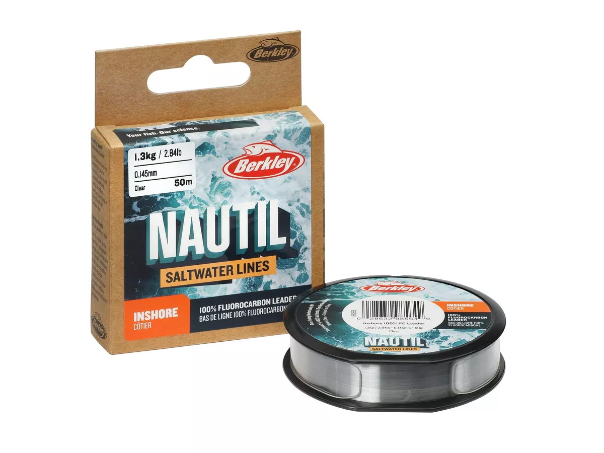 BERKLEY Nautil Inshore Fluorocarbon Clear 0.22mm 50m 3.5kg