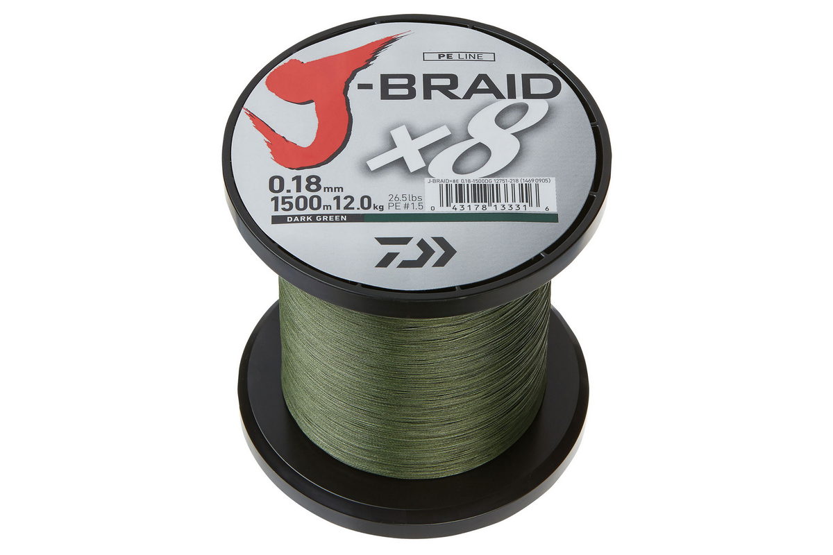 DAIWA J-Braid X8 dunkelgrün 0.42mm 46.50kg 1500m