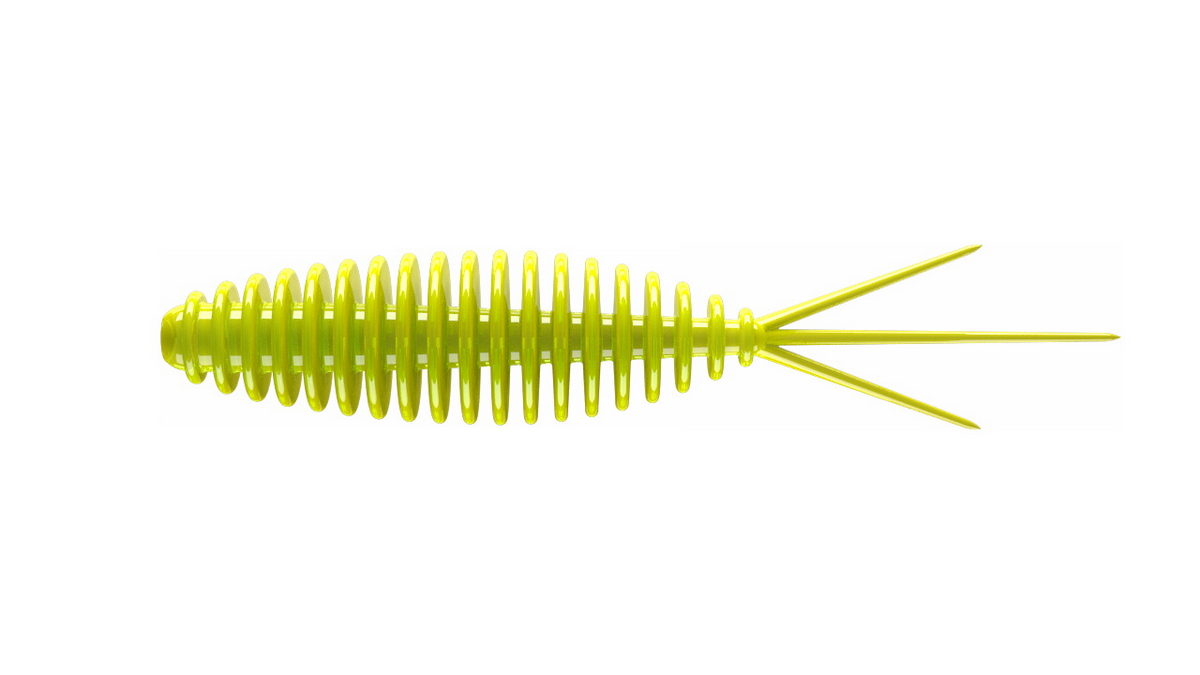 LIBRA LURES Turbo Worm 56 Cheese 000-Glow UV Green 8st, Forellenköder, schwimmend und aromatisiert — 5.60 Apple Green Cheese