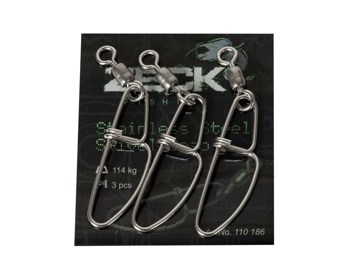 ZECK FISHING Ball Bearing Swivel+ Snap 105kg 3st