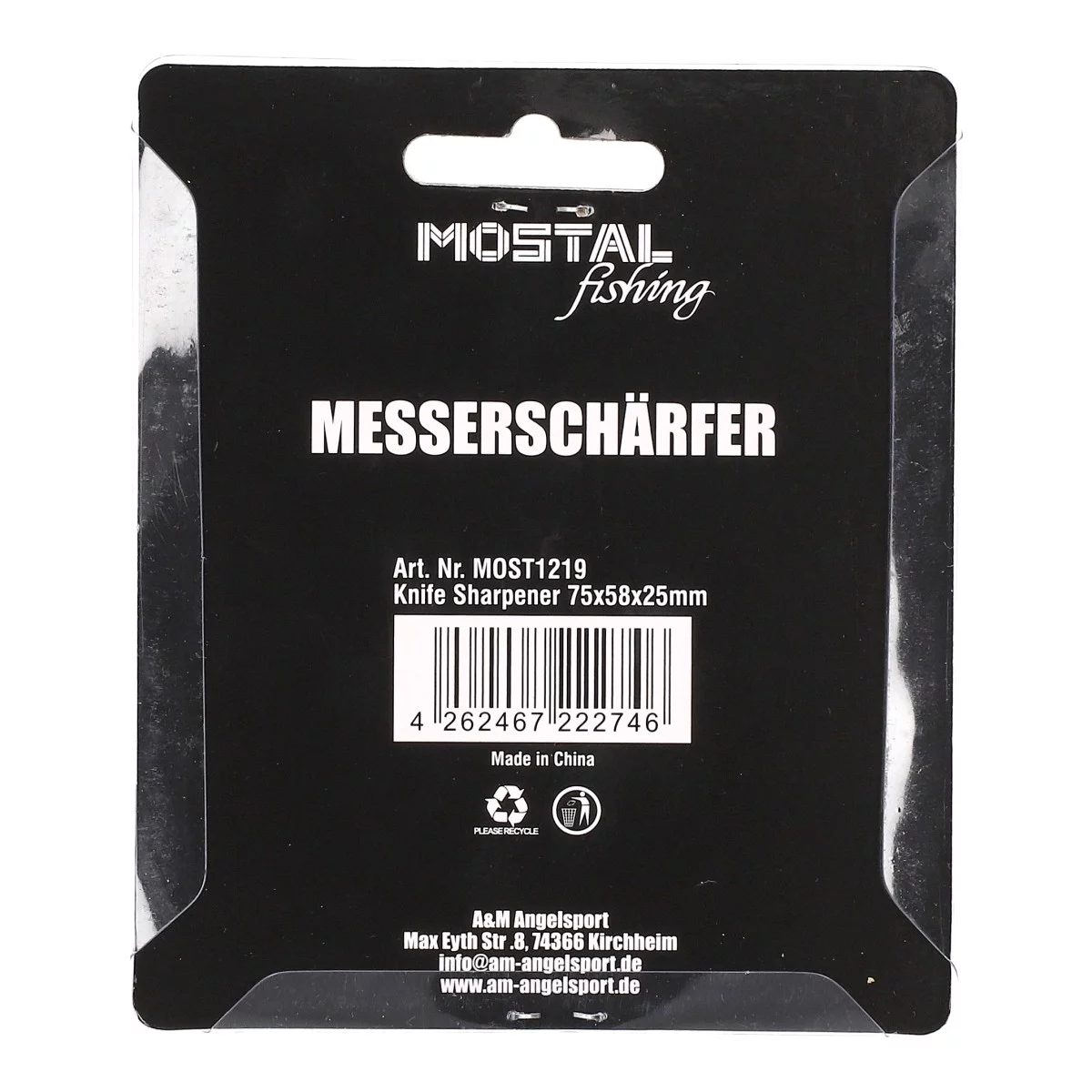 MOSTAL Knife Sharpener 75x58x25mm Messerschärfer