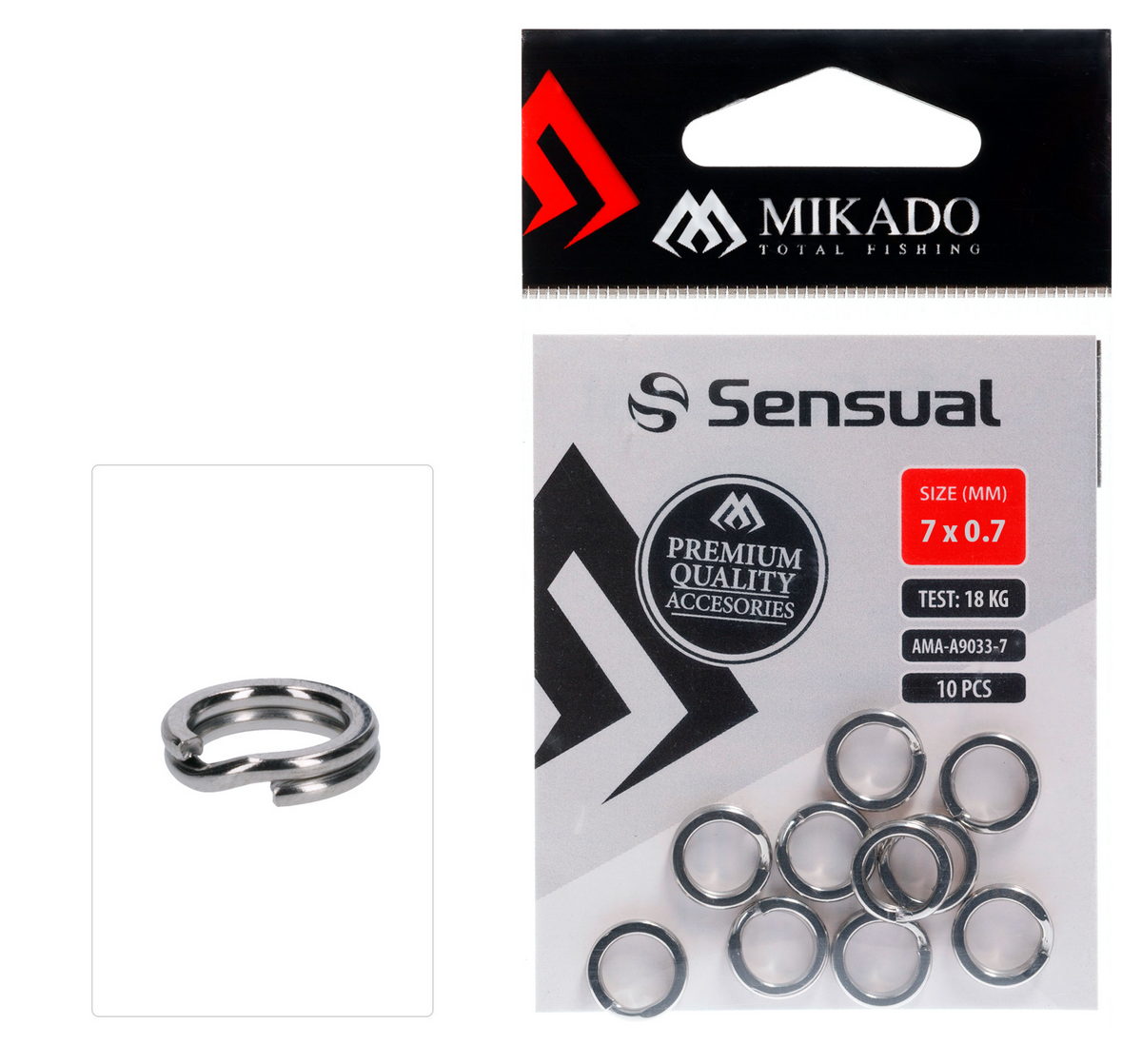 MIKADO Splitring - Stark - Größe 10X1.0mm - 10st MIKADO Splitring - Stark - Größe 10X1.0mm - 10st
