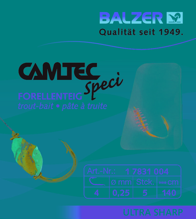 BALZER Camtec Speci Forellenteig rot 130cm #10