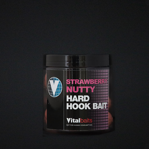 VITALBAITS NUTTY CRUNCH WHITE 14mm 100 gr. — 14.0 Strawberry Nutty