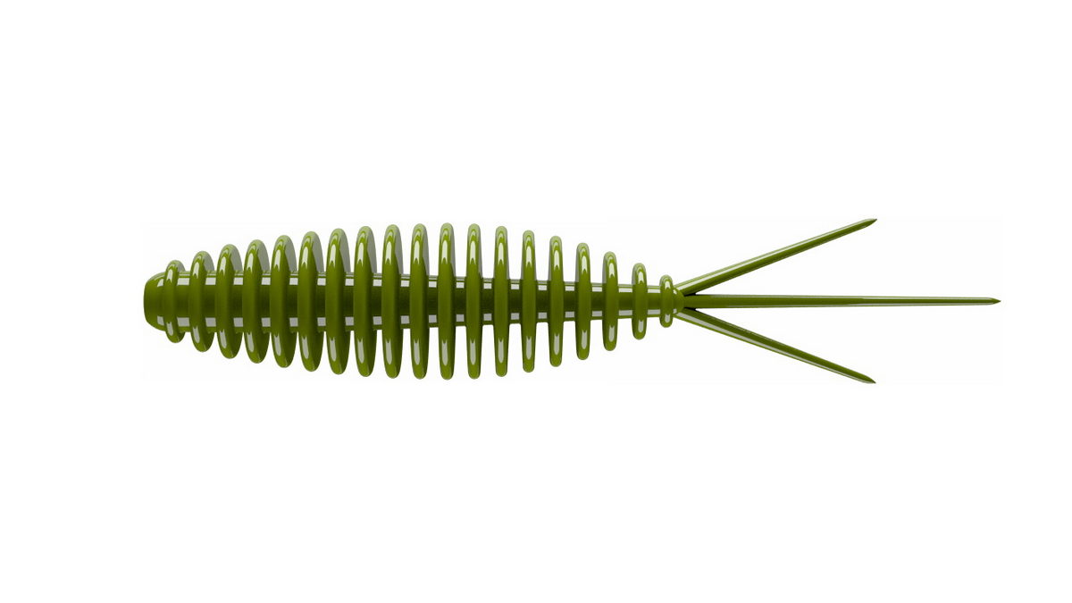 LIBRA LURES Turbo Worm 56 Cheese 000-Glow UV Green 8st, Forellenköder, schwimmend und aromatisiert — 5.60 Olive Cheese