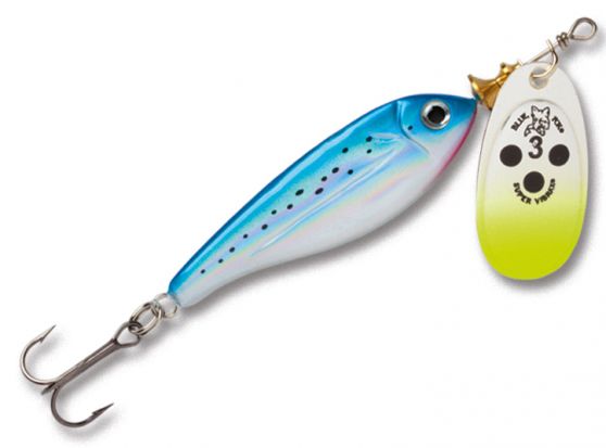 BLUE FOX Minnow Super Vibrax Silver Blue No4 18g Spinner