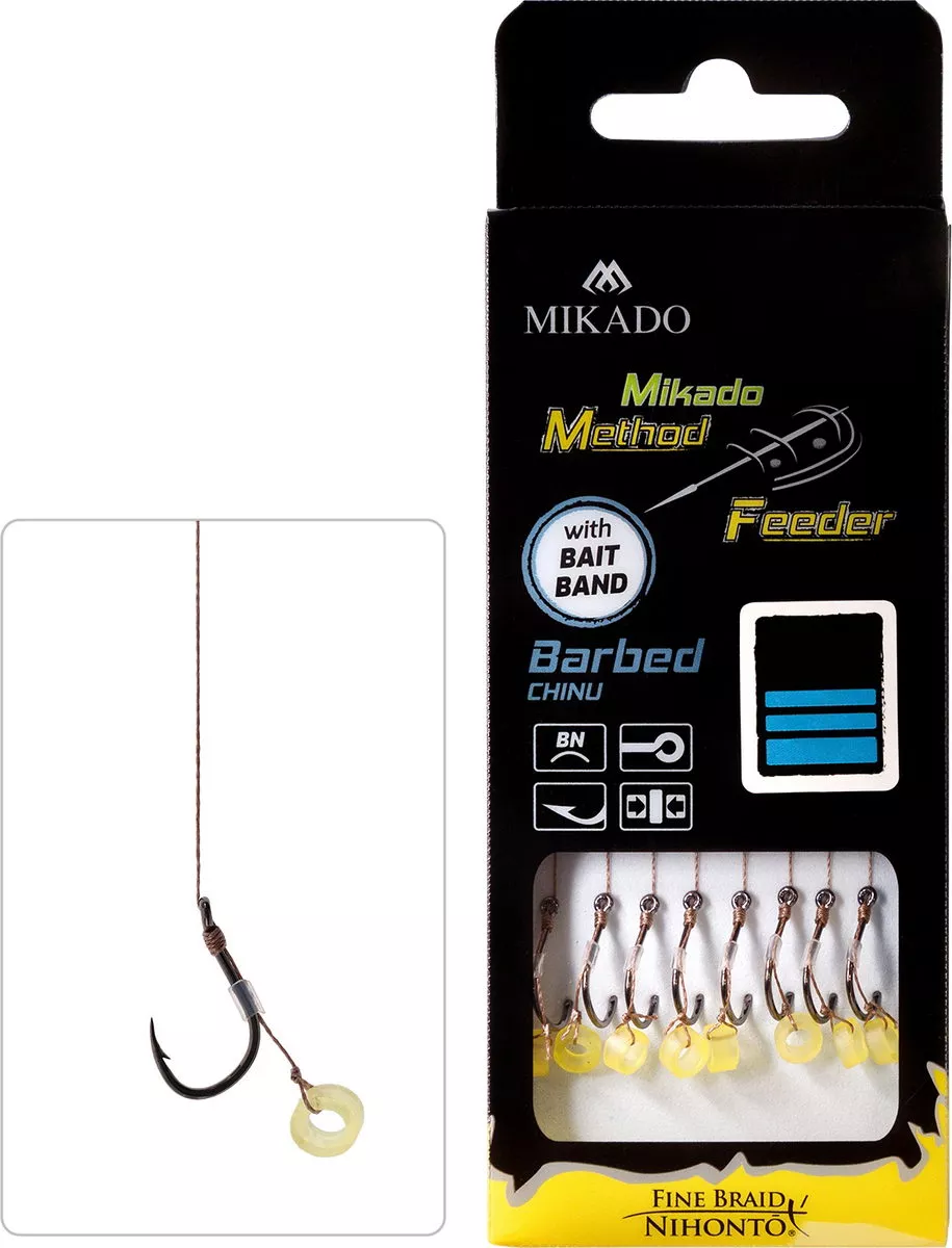 MIKADO Methode Feeder Rig Gummiband 6 Geflochten 0.16mm/10cm - 8st