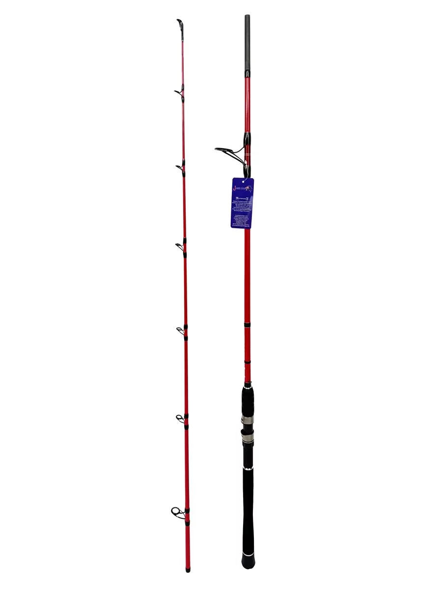 James Cook Norge Jigger 2,20m 2pcs 50-250g Combo mit Seafisher 5000 Braid Detailansicht
