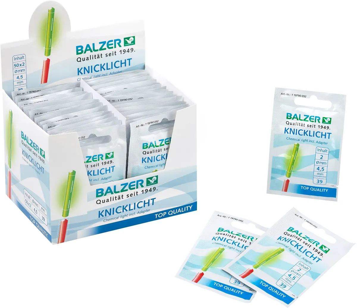 BALZER Knicklicht gelb 39x4.5mm 2stück Chemical Light