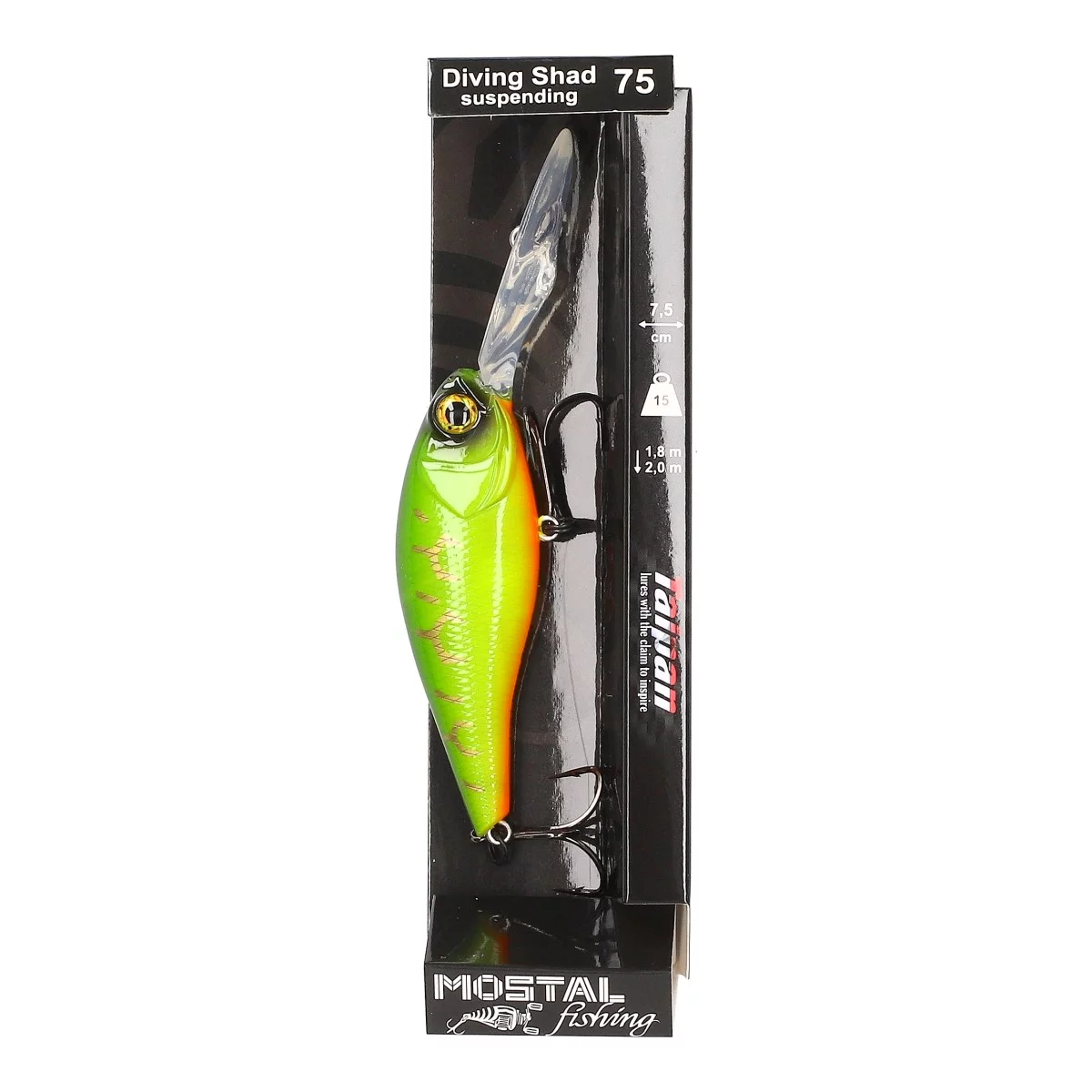 TAIPAN Diving Shad Ghost Tiger 62mm