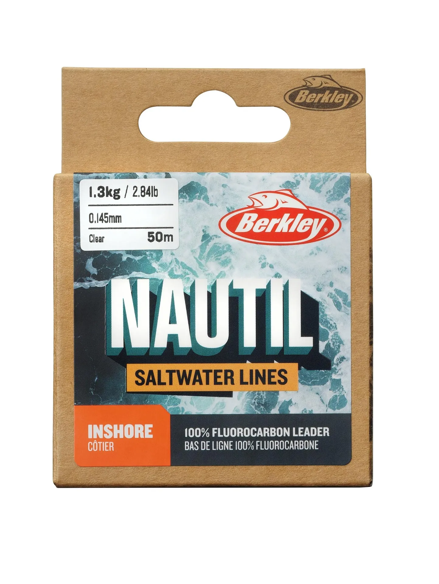 BERKLEY Nautil Inshore Fluorocarbon Clear 0.14mm 50m 1.3kg