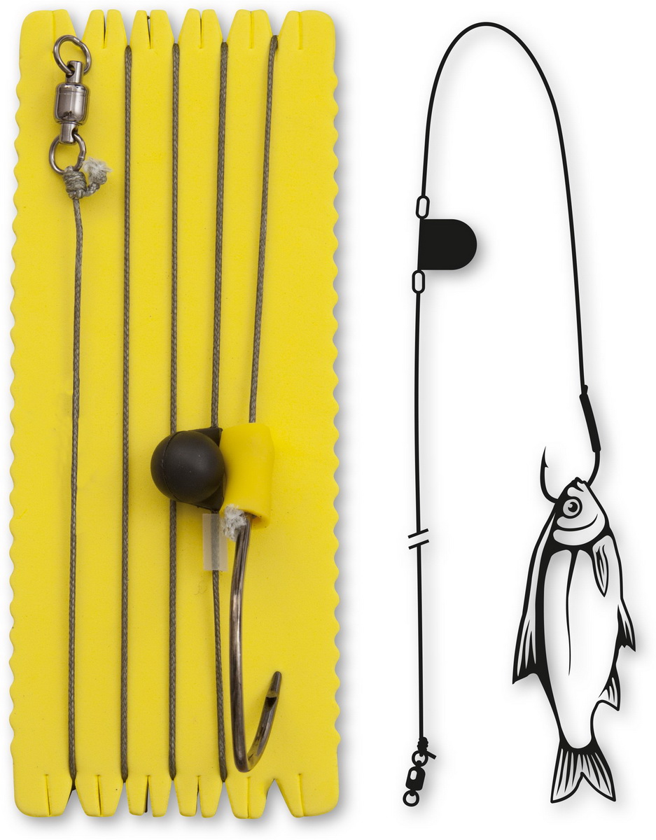 BLACK CAT 10/0 Single Hook Rig with Rattle XL 100kg L: 1,20m