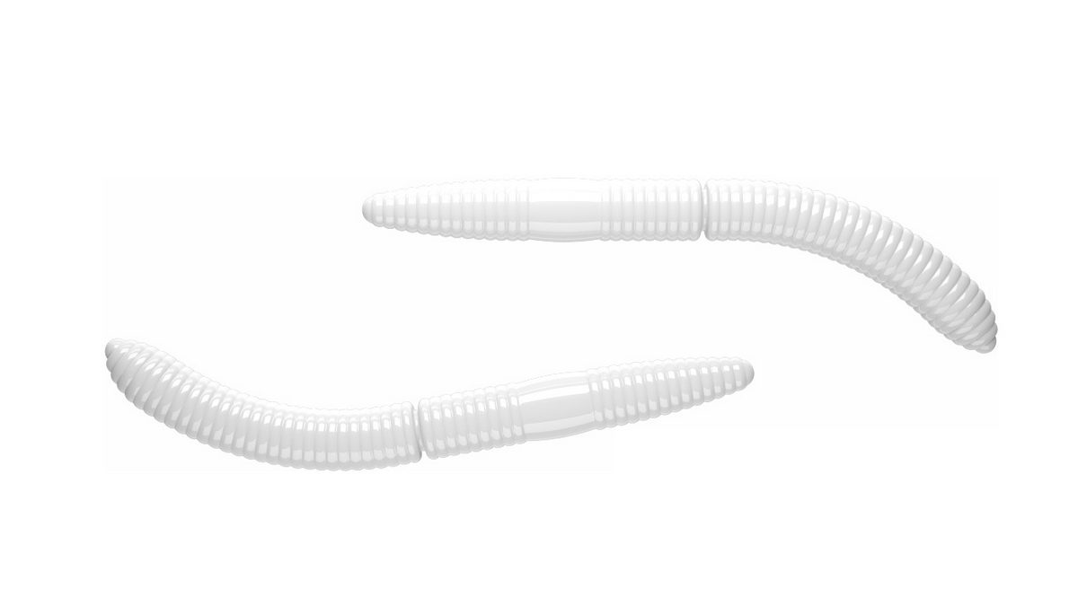 LIBRA LURES Fatty D'Worm 75 Krill 031-olive 8st, Forellenköder, schwimmend und aromatisiert — 6.50 White Knoblauch