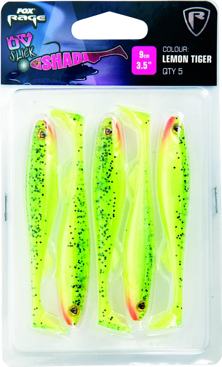 FOX RAGE Slick Shad Ultra UV 7cm / 2.75" Lemontiger x 5 weitere Ansicht