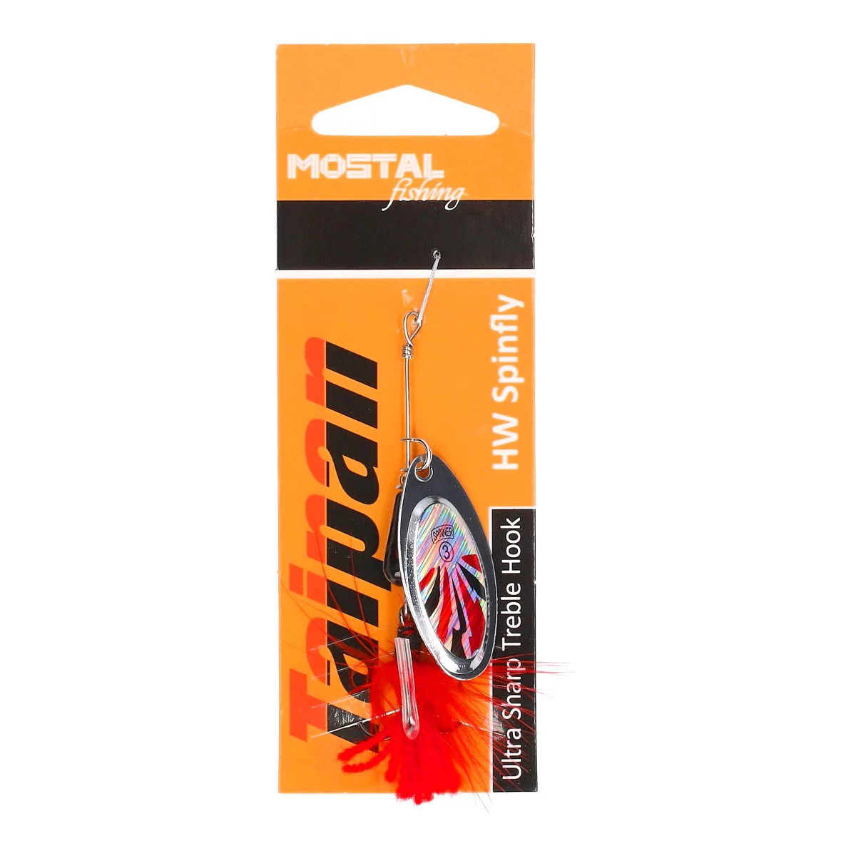 MOSTAL HW Spinfly Silver Red-Black 5, 16.5g/9cm