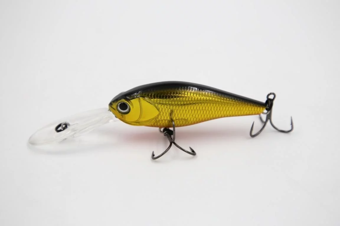 TAIPAN Diving Shad Chrome Black 62mm — 7.50 Chrome Gold