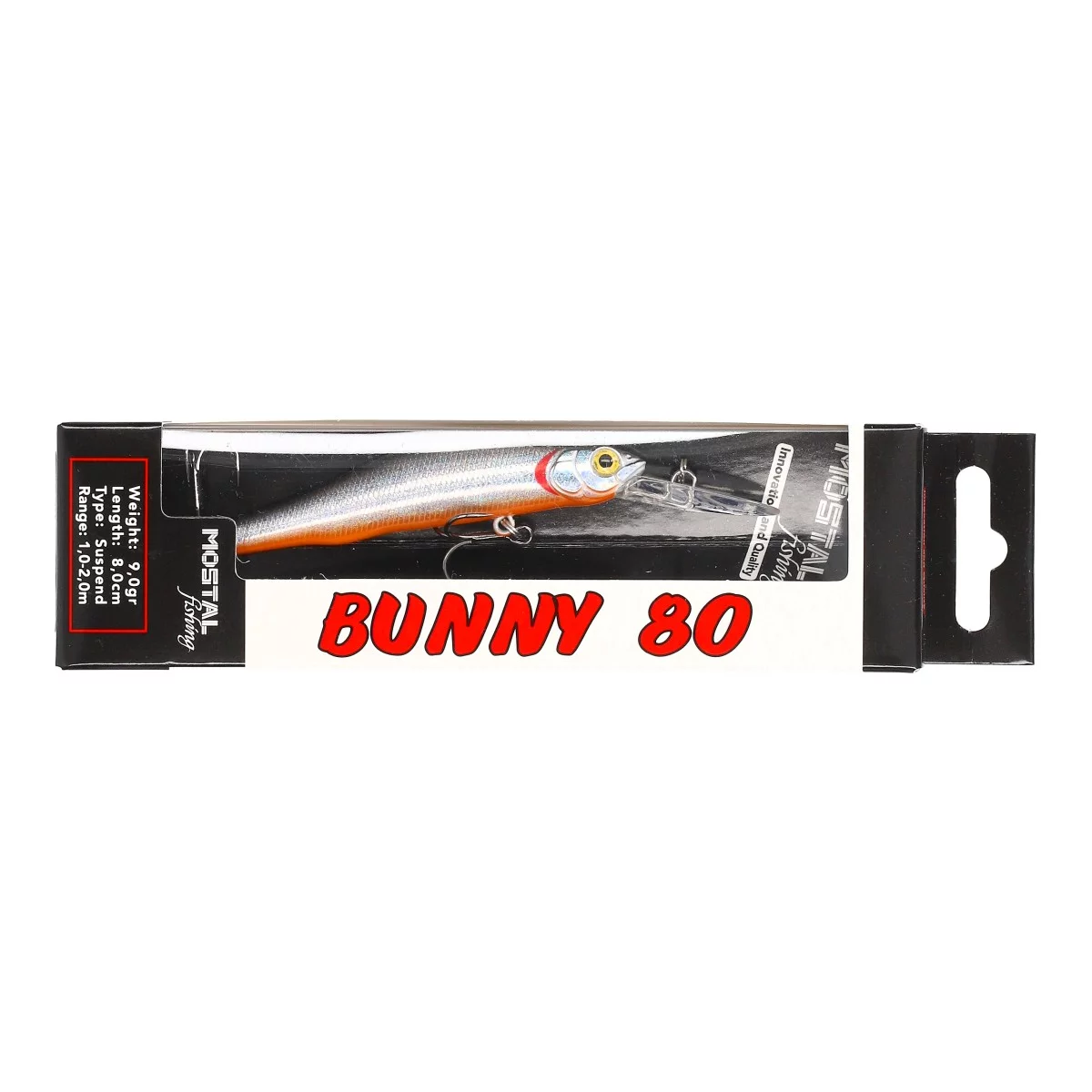 MOSTAL Bunny 80 | 9.0 g | 1.0-2.0m | Suspending Wobbler