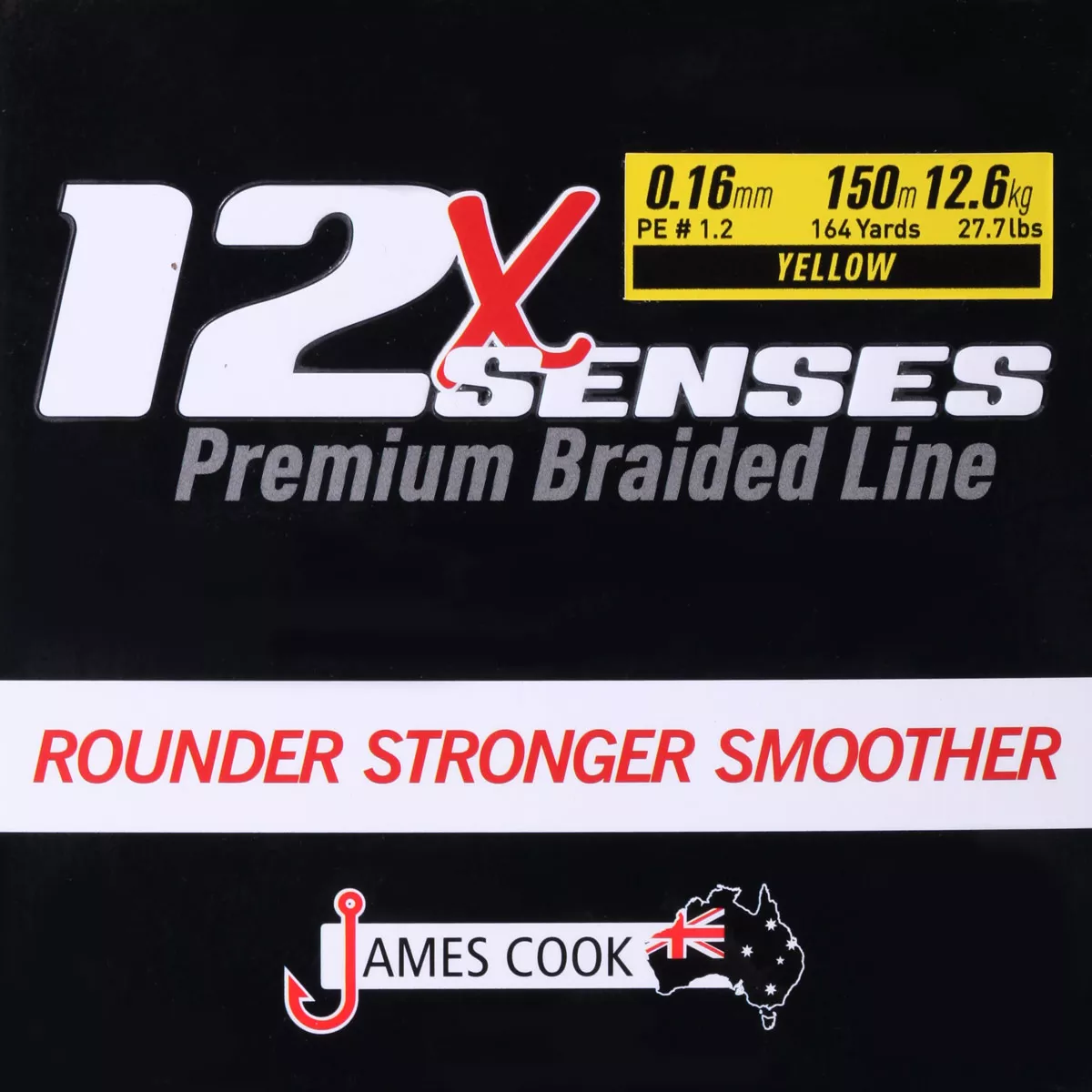 12X Senses Premium Braid 0,16mm 150m yellow 12,6kg