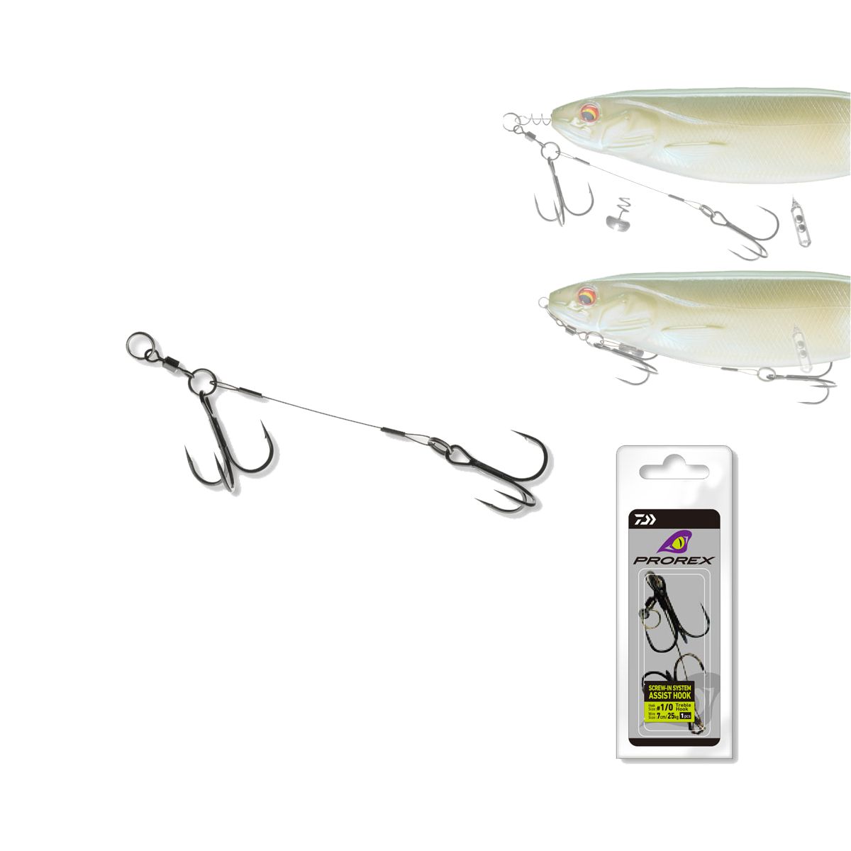 DAIWA PROREX SCREW-IN ASSIST HOOK