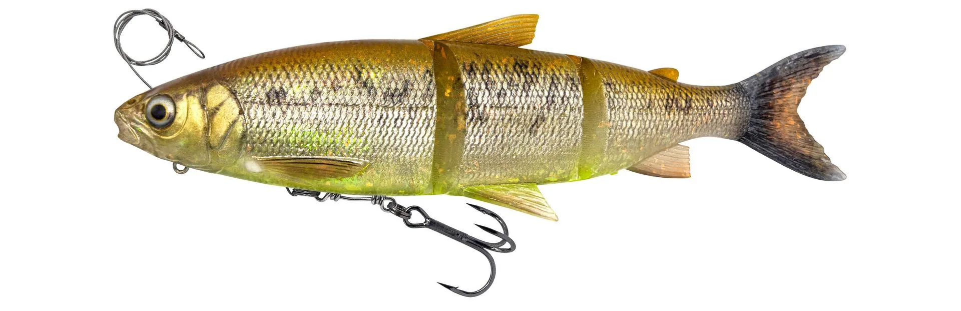 Savage Gear 3D Line Thru 17 cm 53 g Fire Whitefish Gr. 2 - Gummifische,Twister — 17.0 Brown Chartreuse